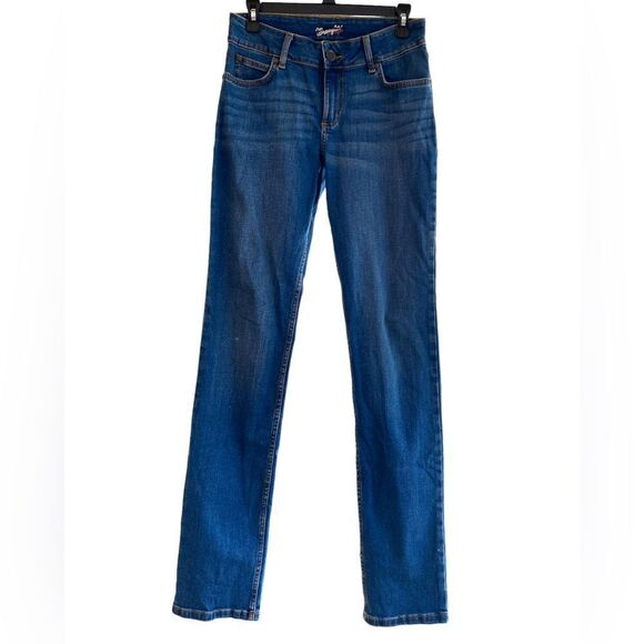 Wrangler faded denim pockets zipper pockets inseam 36 inches low rise - Picture 1 of 5